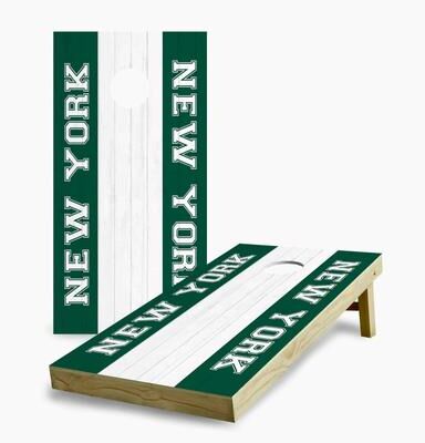Skip's Garage New York Jets Striped Regulation 2x4 Cornhole Game Set