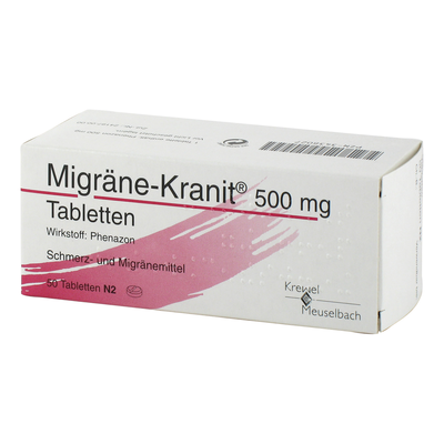HERMES Arzneimittel GmbH MIGRÄNE KRANIT 500 mg Tabletten 50 St 03438027