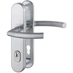Hoppe, Türgriff + Türgarnitur, Schutzgarnitur Trondheim E1430Z/3332ZA/3310 Edelstahl F69 92 mm 67-72 mm (Türgriff)