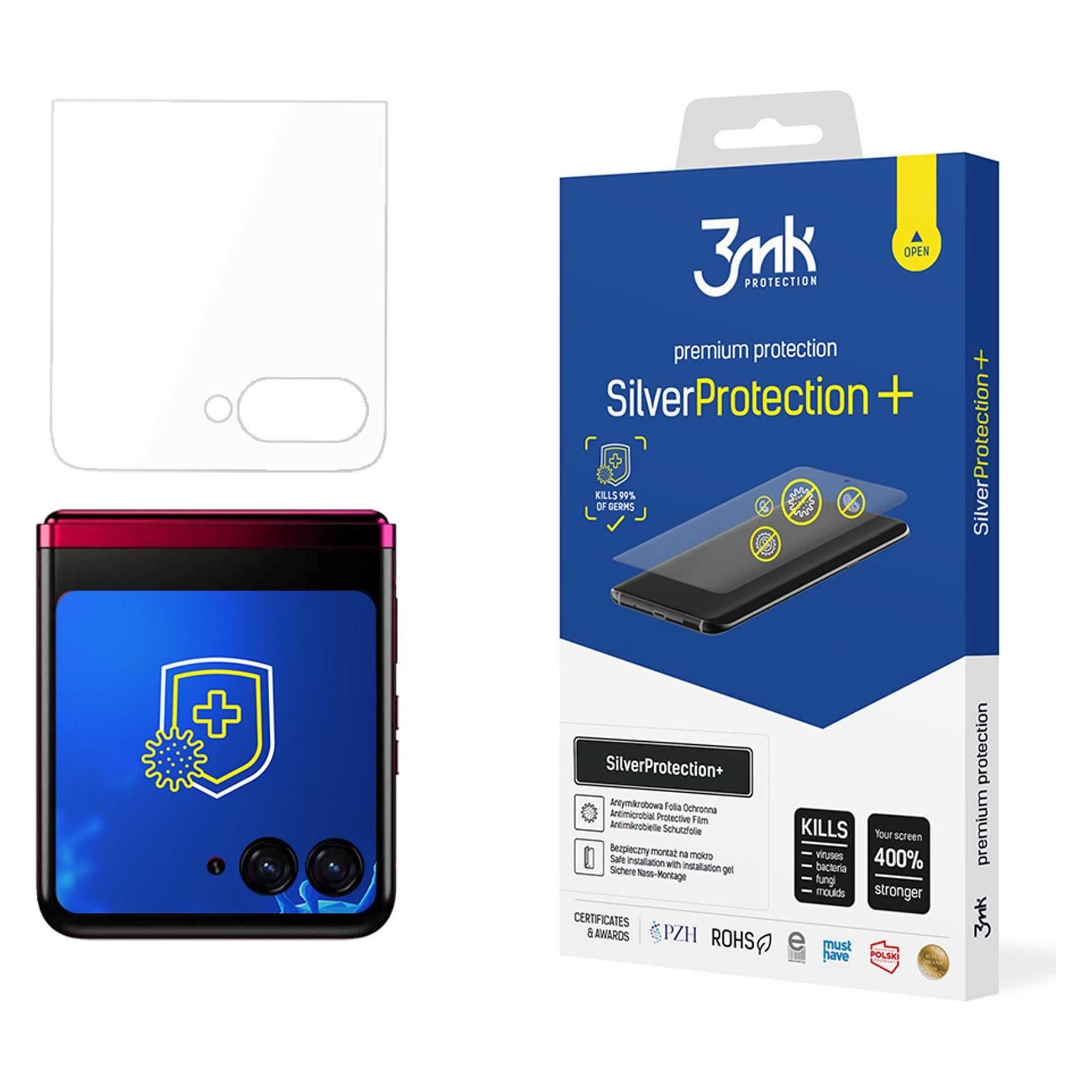 3MK SilverProtect+ Motorola Razr 40 Ultra Folia antymikrobowa montowana na mokro (1 Stk., Motorola Razr 40 Ultra) (1637320834)