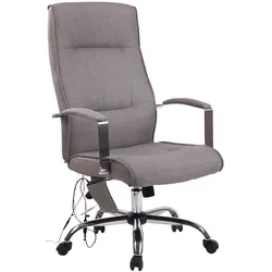 CLP Bürostuhl Portland Stoff mit Massagefunktion   Farbe: grau, Material: Stoff