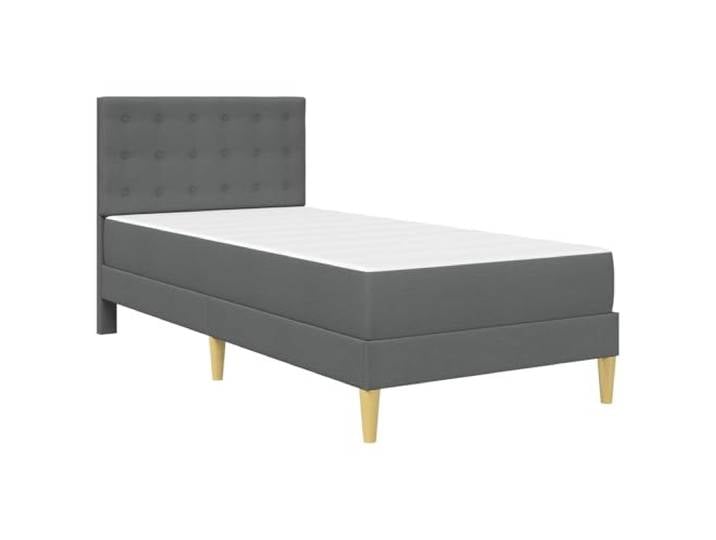 SKTQYQO Bett 100 x 200 cm mit Matratze Dunkelgrau Sperrholz Weiches Kopfteil, Lattenrost, geräumiger Bettkasten, einfache Montage