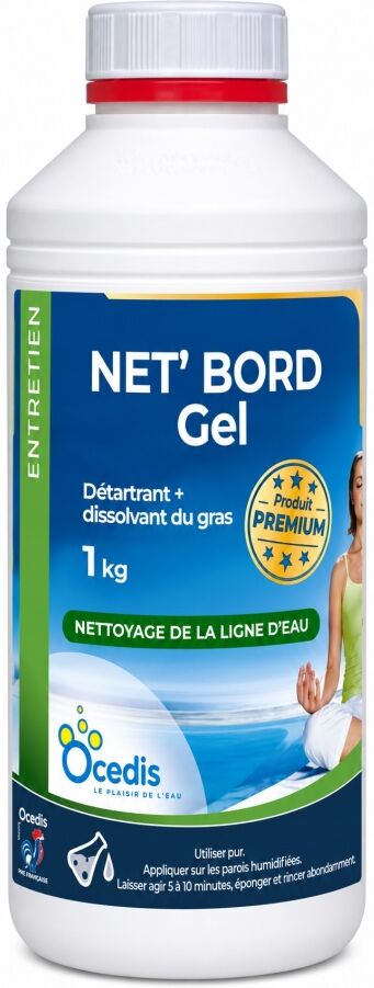 Traitement piscine OCEDIS nettoyant ligne d'eau piscine NET BORD GEL pot 1kg