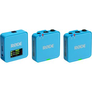 RODE Wireless GO Gen 3 Mikrofon, blau, digitales 2-Kanal-Drahtlos-Mikrofonsystem
