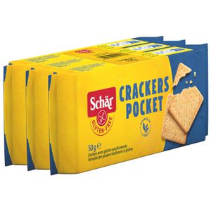 Schär Cracker Crackers Pocket, gluten- & laktosefrei, je 50 g, 3 Portionspack, 150 g