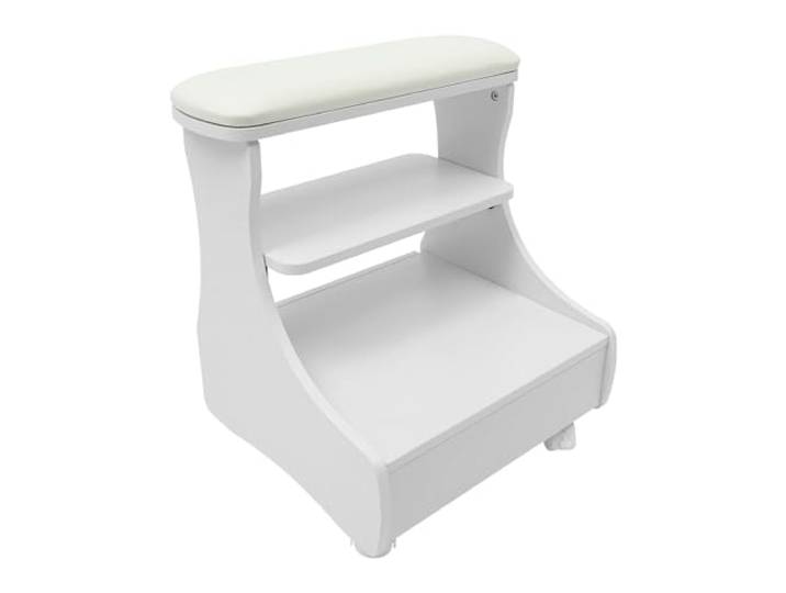 PediküRe FußRuhe,ManiküRe Fuß Ruhe Mit RäDern,Sitzhocker FußAblage Hocker,PediküRe Beinauflage,SchöNheit FußStüTze PediküRe FußHockerstand, FüR SchöNheitssalons, Medizinischen Kliniken (Weiß)