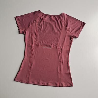 Fusion Finds Women's Workout Shirt Quick Dry Mesh Yoga & Running Fitness T Shirt dousha l