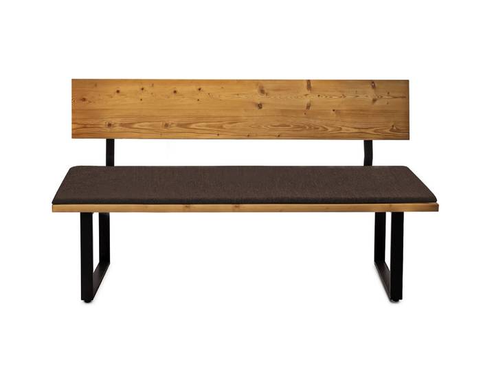 CURBY Sitzbank, rustikale Altholzoptik, Material Massivholz