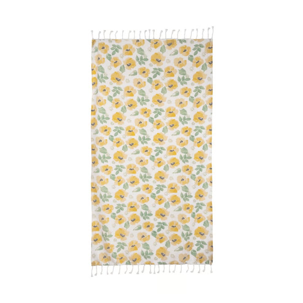 Sagaform Eden hamam handdoek voor volwassenen, Gemengd geel, 90 x 170 cm