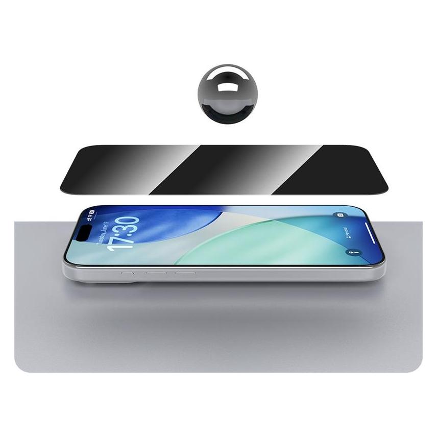 Devia Van Series Privacy schwarzer Rahmen / Schutzglas / Apple iPhone 17 / Anti-Spionage (Apple iPhone 17) (6942297132535)