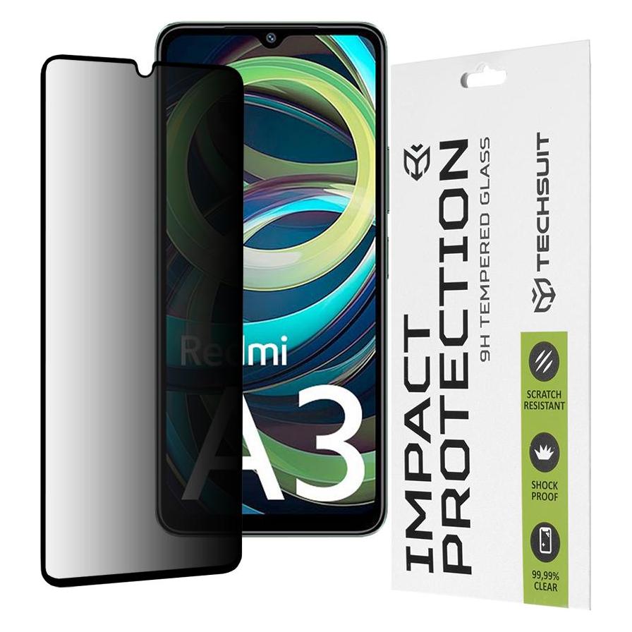Techsuit - 111D Privacy Full Glue - Xiaomi Redmi A3 / Redmi A3x - Black (Xiaomi Redmi A3) (56353800)