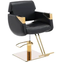 Physa, Salonbedarf, Friseurstuhl Fussstütze höhenverstellbar Barber-Stuhl 200 kg Penryn Black & Gold
