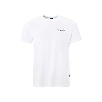 T-Shirt KLEINIGKEIT "Kleinigkeit Bois Straightcut Shört Problemlöser", Herren, Gr. M, weiß, 100% Baumwolle, bedruckt, normal, Rundhals, Shirts T-Shirt