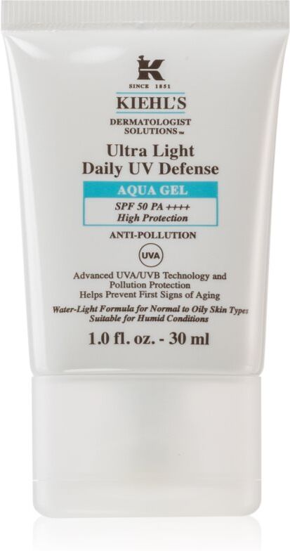 Kiehl's Dermatologist Solutions Ultra Light Daily UV Defense Aqua Gel SPF 50 PA++++ fluide protecteur ultra léger pour tous types de peau, y compris peau sensible SPF 50+ 30 ml
