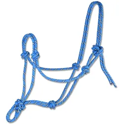 Knotenhalfter Azurblau/Braun / Vollblut