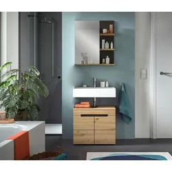 Badezimmer Canu 2-tlg. ca. 63 cm Eiche/Grau