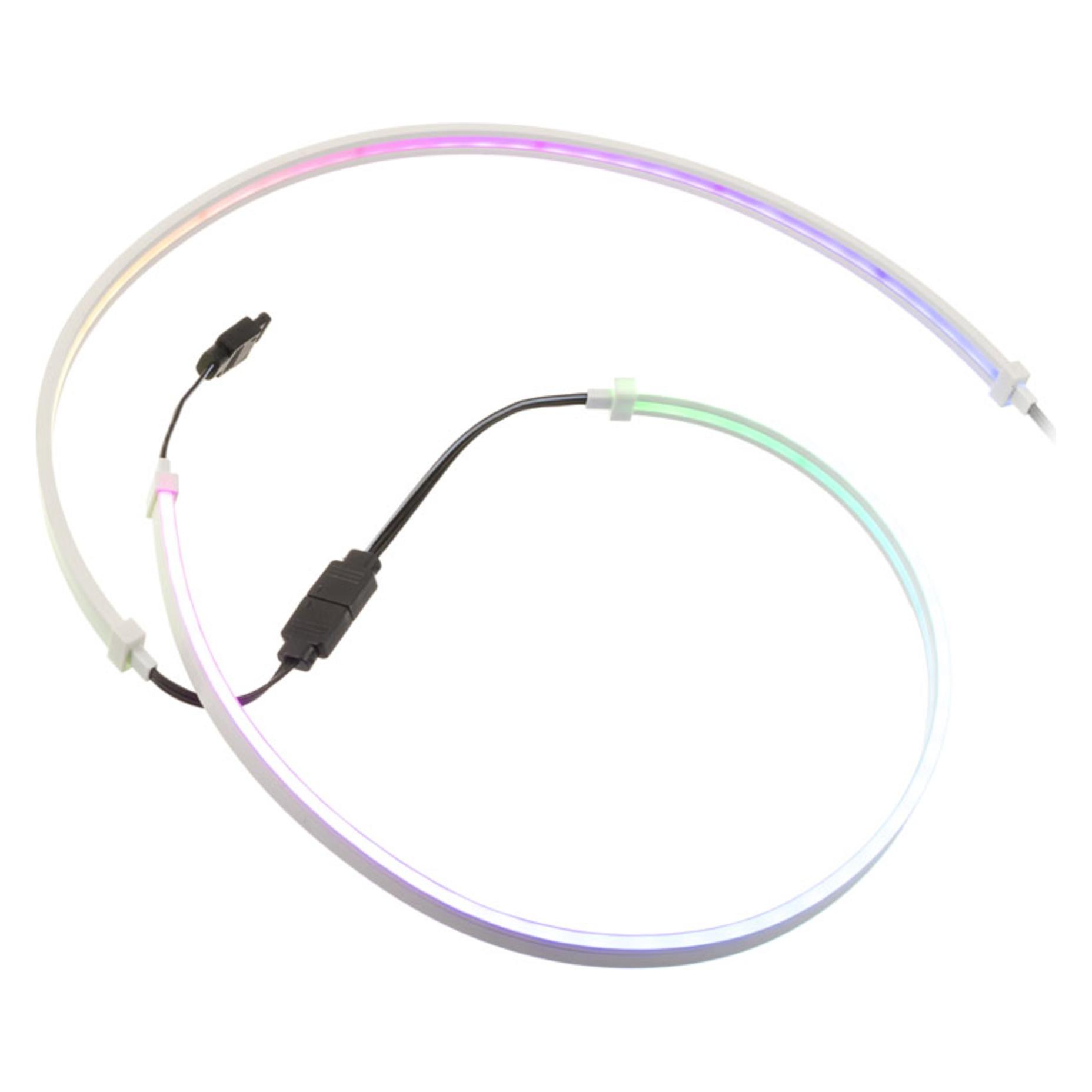 Silverstone Technology SST-LS04 - Premium ARGB LED Light Strip, 45 cm mit beidseitig 40x 2020 ARGB L (Mehrfarbig, RGB) (SST-LS04)
