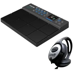 NUX Percussion Pad DP-2000 E-Drum mit Kopfhörer (E-Drum), Schlagzeug, Schwarz