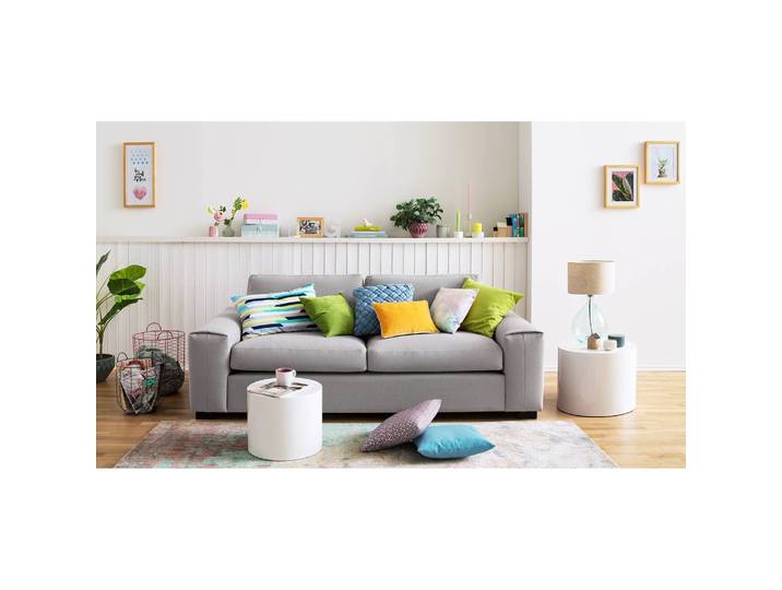 Beistelltisch Circle 2er-Set Ø 48cm Weiß/Hochglanz Weiß