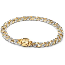 Pandora 564229C01 Damenarmband Zweifarbig Pavé, 18 cm