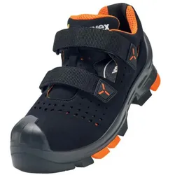 uvex 2 Sicherheitsschuh S1P Sandalen Velours schwarz/orange 46 - 6500246 - schwarz/orange