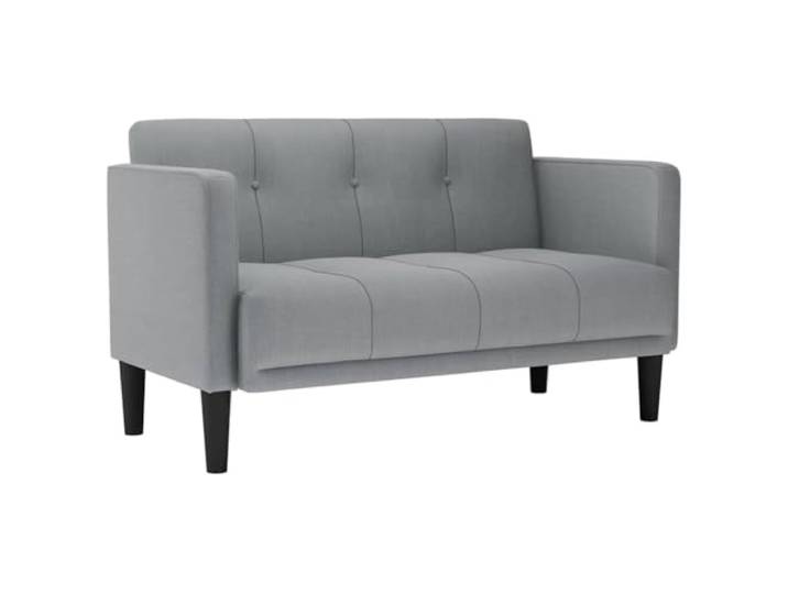 vidaXL Zweisitzer-Sofa Hellgrau 111 cm Stoff