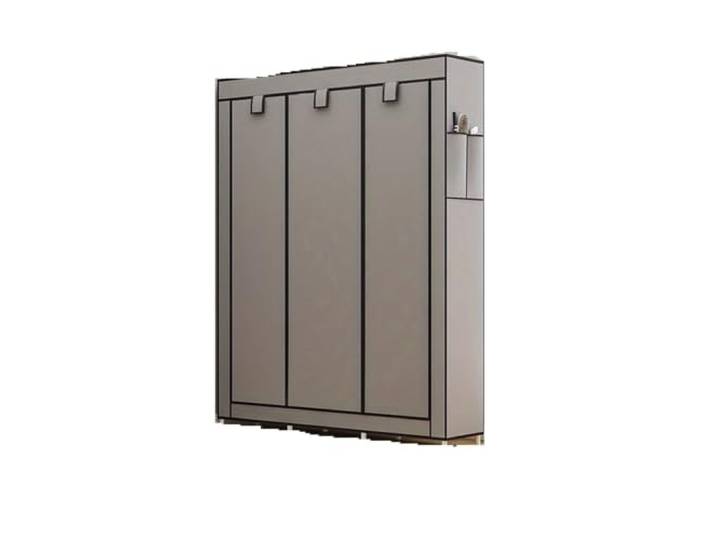 MEYTXOA Großer Kleiderschrank, bodenstehender Stoff-Kleiderschrank Mehrschichtiger Organizer for Kleiderschrank, großes Fassungsvermögen, Schlafzimmer-Aufbewahrung(Grey)