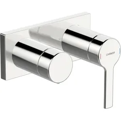 HansaRONDA Einhebelmischer Fertigmontageset für Wanne/Brause, 4459 Rosette eckig 4.0 Plattform Chrom