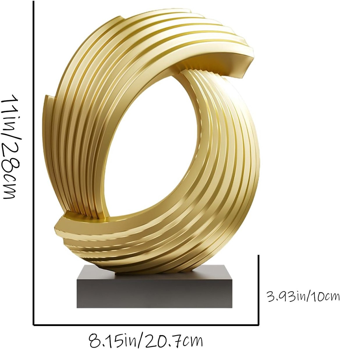 Golden Wave Resin Origami Statue Modern Abstract Decoratie voor in huis en op kantoor