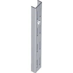ELEMENT SYSTEM Wandschiene L.1.000 mm weißaluminium Stahl zweireihige Lochung - 10001-00053