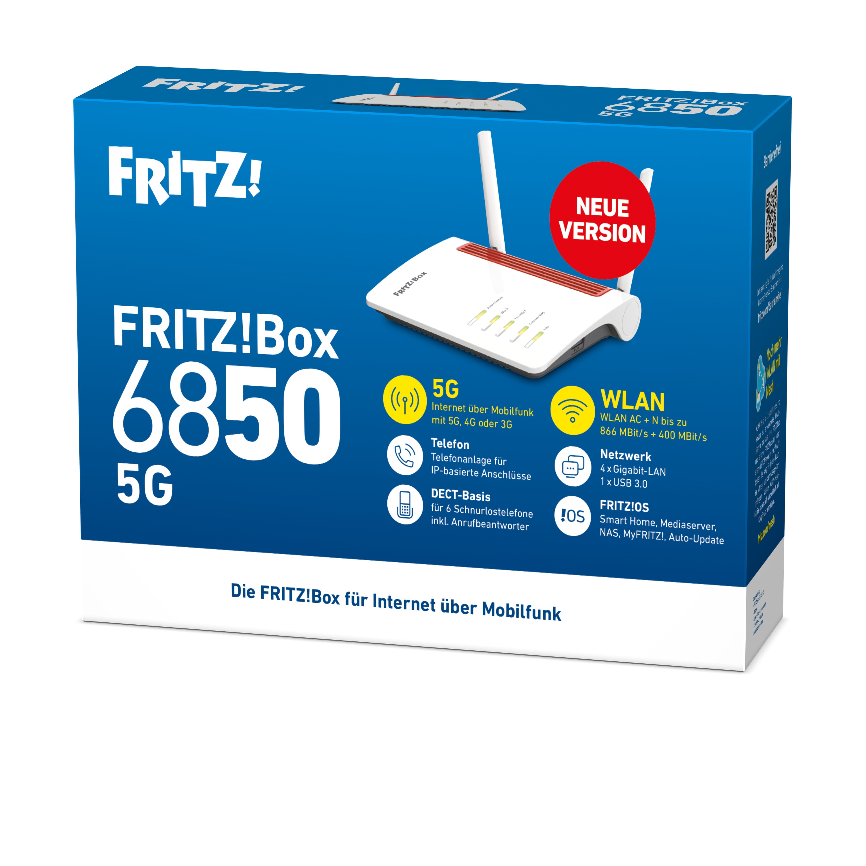 FRITZ!Box 6850 5G v2 WLAN Mesh Router Wi-Fi 5 20003180