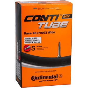 Continental Fahrradschlauch Race Wide, 28 Zoll, 42mm SV-Ventil, für Rennrad, Reifenbreite 25-32mm