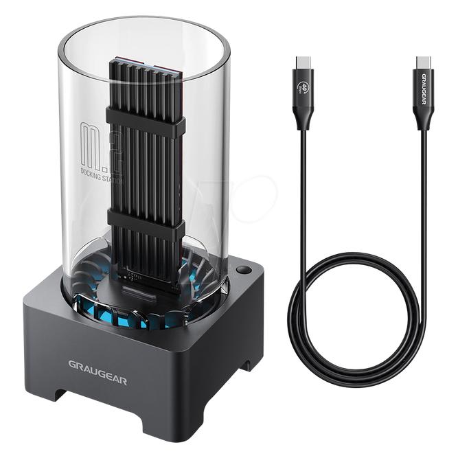 Graugear USB 4.0-Dockingstation für M.2 PCIe Gen4x4 NVMe SSD (G-M2DK-U4-40G)