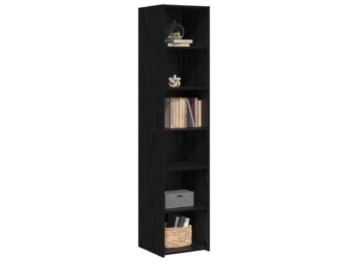 KKgypkn Anrichte Eiche 40 x 41 x 185 cm Holzwerkstoff Moderne Anrichte mit Regalen, Stauraum für Wohnzimmer, pflegeleichte Oberfläche
