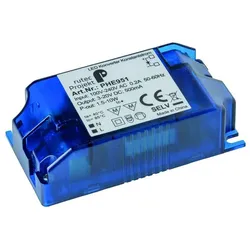 Rutec Projekt LED Kontstantstrom-Konverter, IP20, 100-240V AC / sek. 500mA, 3-20V, 1.5-10W, Aktiv PFC, schaltbar RUP-PHE951