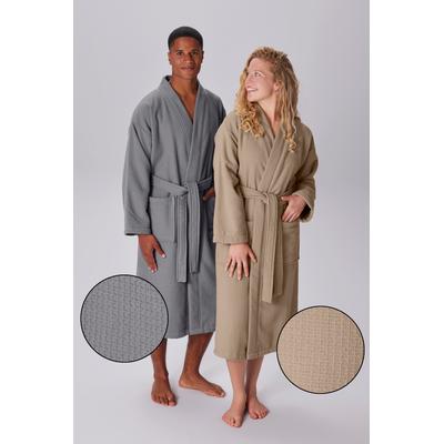 Unisex-Bademantel OTTO HOME "Merida, Waffelpiqué, Premium Qualität, 500 g/m², Morgenmantel" Gr. XXL, beige, L:125cm, Frottier, Hausmäntel, Hotelbademantel, dicke Qualität, S-2XL, auch ideal für Sauna & Spa