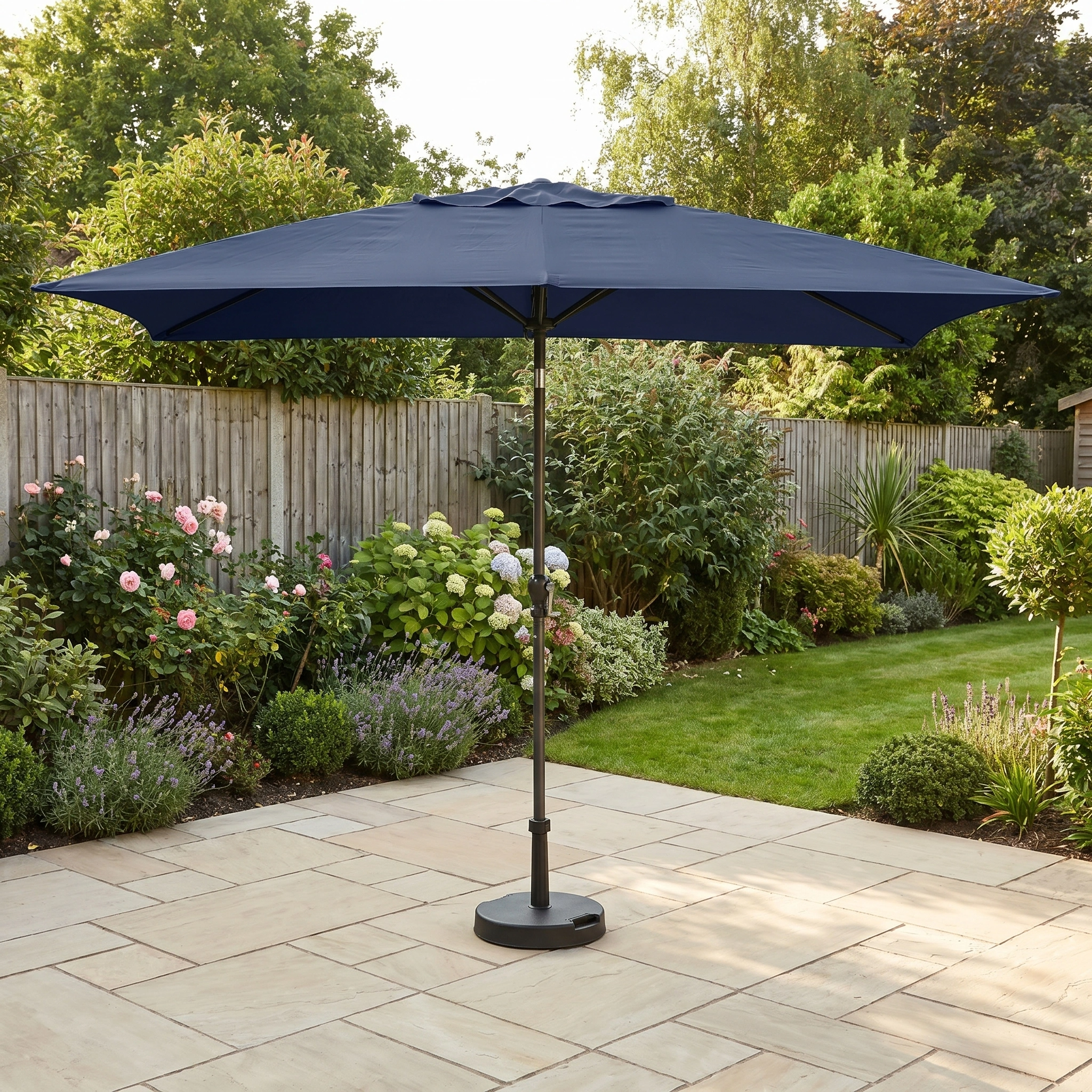 Harbour Lifestyle Triton 3m x 2m Rectangular Aluminium Parasol in Navy
