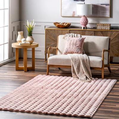 Nuloom Jeni Solid Plush Machine Washable Area Rug