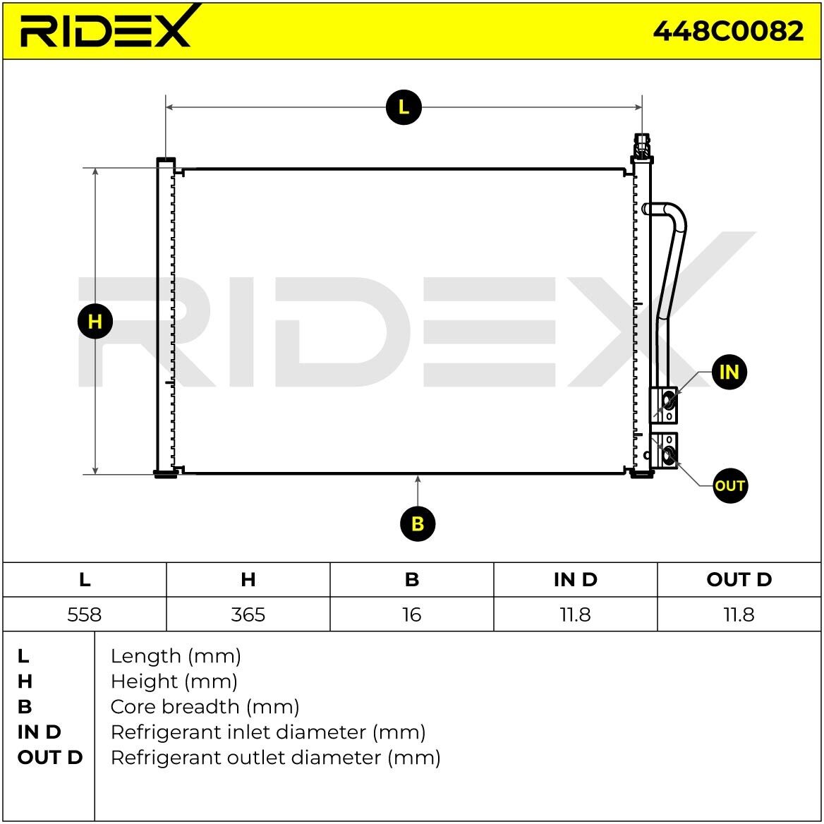 RIDEX 448C0082 Klimakondensator