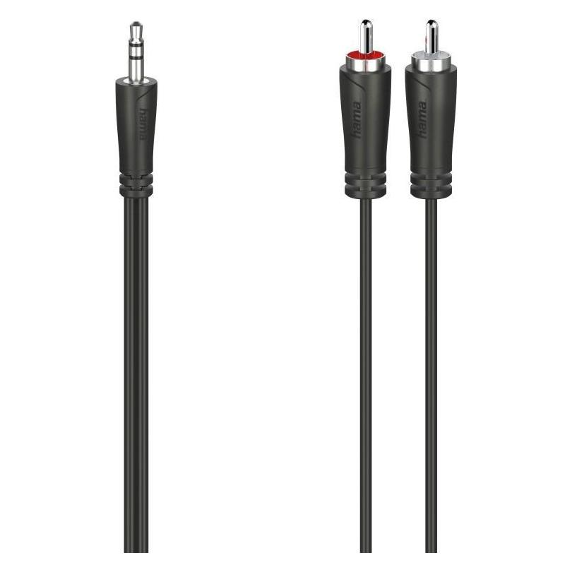 Hama Audio-Kabel, 3,5-mm-Klinken-Stecker - 2 Cinch-Stecker, Stereo, 5,0 m (5 m, Cinch Kabel) (00200721)