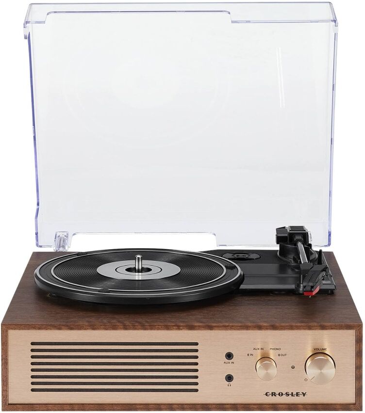 Crosley Platine vinyle avec bluetooth noyer Marron 14x29x32cm