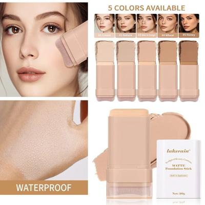 Uplift Essentials Multi Use Matte Skin Tint Foundation Stick With Integrated Brush #4 Wheat