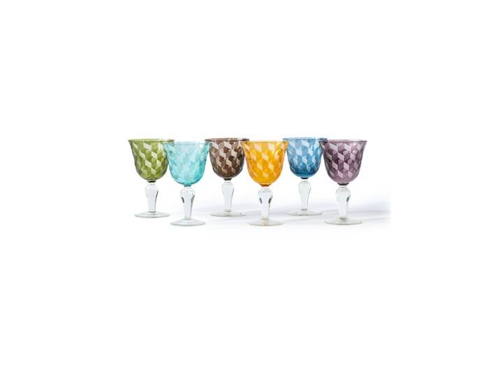 Design Weinglas Set „Blocks“ (6 Stück) Multicolor Pols Potten