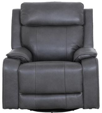 Primo international Jasper 37 in. Leather Swivel Glider Manual Recliner