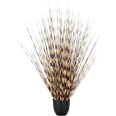 Kunstgras CREATIV GREEN "Grasbusch Miscanthus", creme, braun, H:90cm, Obermaterial: 100% Kunststoff, Kunstpflanzen, mit außergewöhnlicher Farbgestaltung