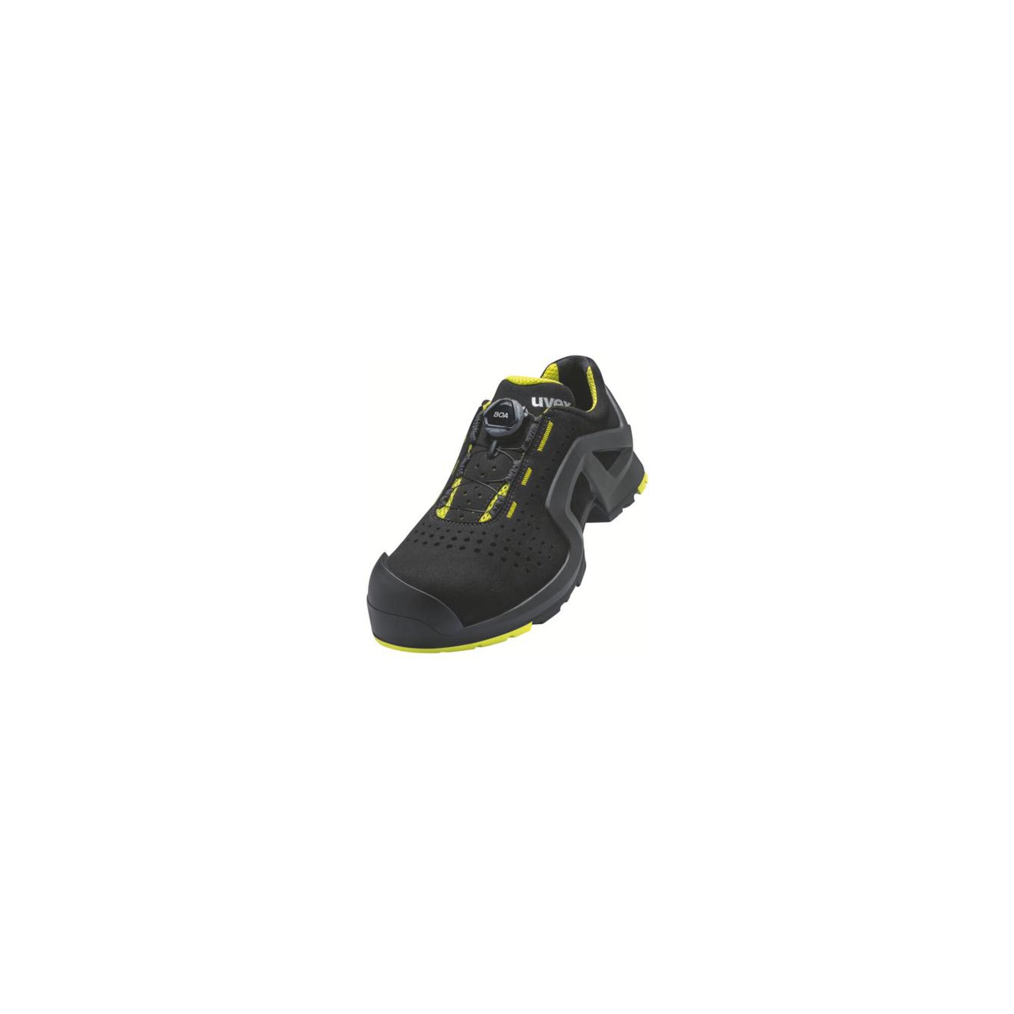 uvex Halbschuhe 1 support S1P schwarz gelb Weite 10 Größe 43 (6568143)
