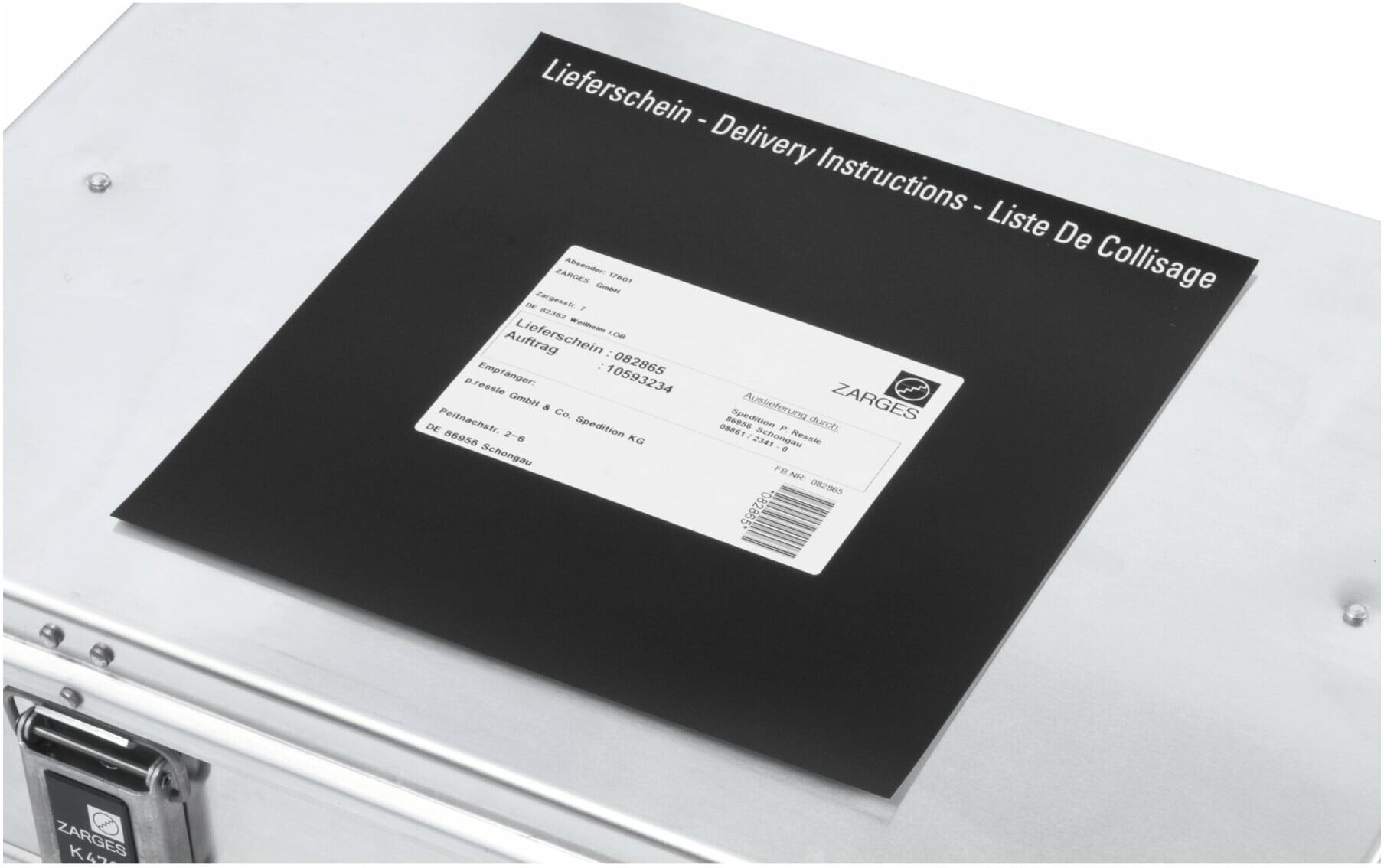 ZARGES Klebeschild "Lieferschein" (343904)