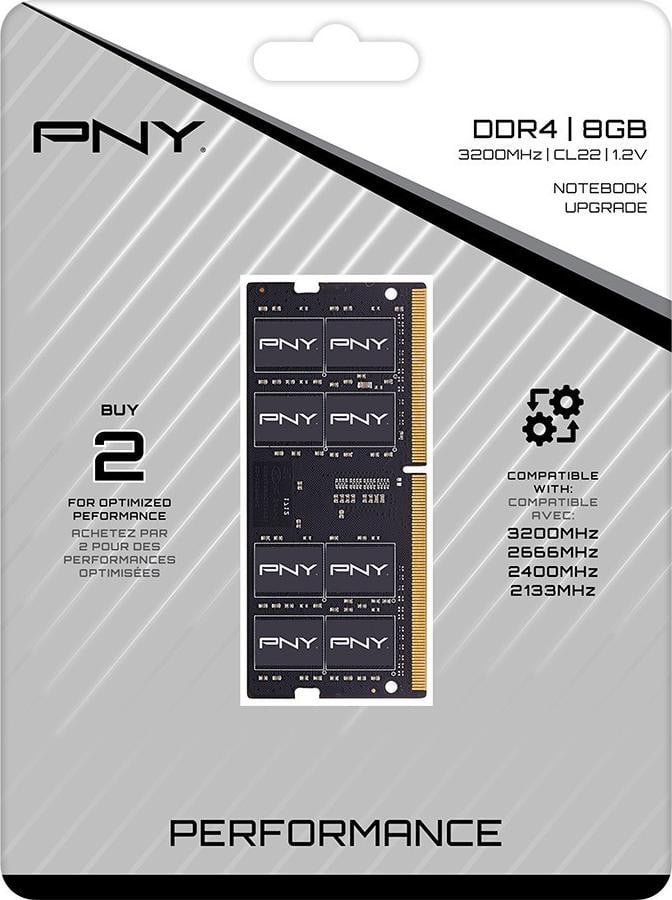 PNY 8 GB DDR4-RAM SO-DIMM PC3200 CL22 1x8GB