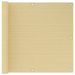 vidaXL Balkon-Sichtschutz Beige 90x300 cm HDPE