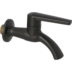 Auslaufkugelhahn Sky DN15 (1/2''), PN100, Frostsicher, Griff schwarz